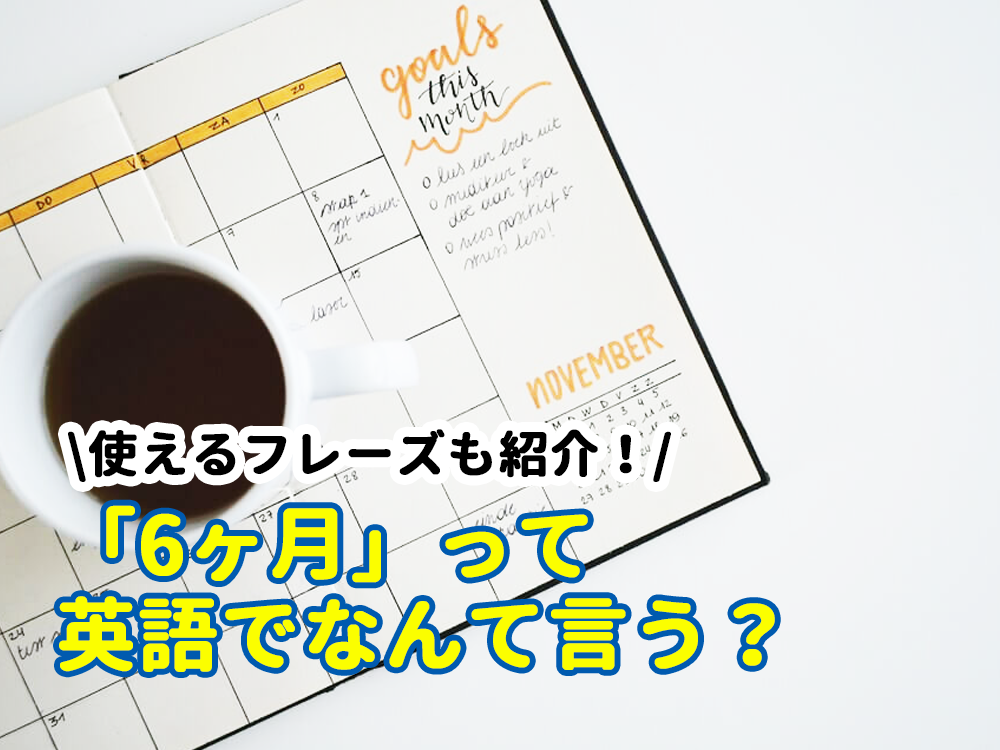 「6ヶ月」って英語でなんて言う？使えるフレーズも紹介！